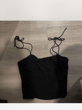 Old Navy Black Tie-Shoulder Bustier Cami